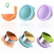 【hzswankgd3.sg】3Pcs 50Ml Salad Dressing Container to Go, Stainless Steel Condiment Containers Cups w