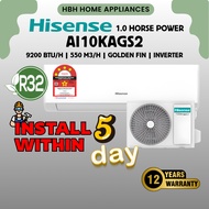 【INSTALLATION WITH IN 5 DAYS】Hisense Aircond (KAGS) | INVERTER | AI10KAGS2 | AI13KAGS2 | AI20KAGS | 