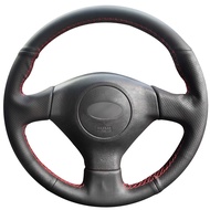 Hand-stitched Black Artificial Leather Anti-slip Car Steering Wheel Cover for Subaru Legacy Impreza 