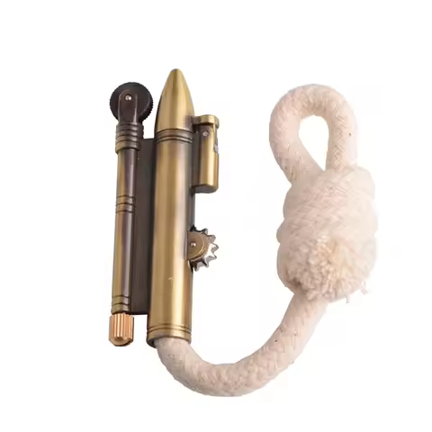 Metal Outdoor Camping Vintage Velvet Lighter Retro Rattlesnake Velvet Rope Trench No Oil Lighter & W