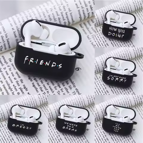 Classic TV Show Friends Quotes Pattern Case for Apple Airpods 3 Pro Words of Friends Earphone Blueto