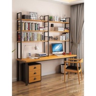 Desk Desktop Household Desk Bookcase Nordic Bookshelf Combination Writing Desk Integrated Computer D