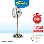 PowerPac Stand Fan, Metal Blade Fan 16 inch (PPMSF40)