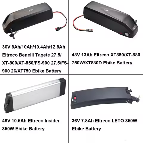 Eltreco Electric Bike Battery 36V 8Ah 10Ah 10.4Ah 12.8Ah 48V 13Ah Li-ion Battery XT-800 XT750 XT-850