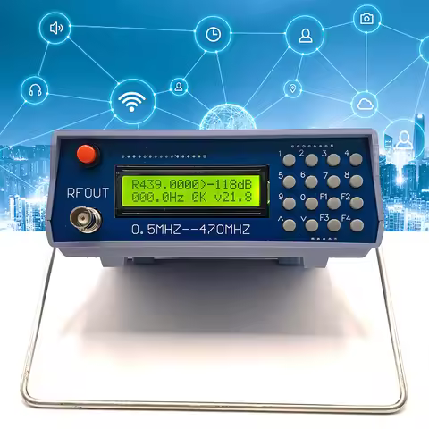 0.5M‑470MHz RF Signal Generator W/ CTCSS Function FM Intercom Generator Frequency Meter Tester for F