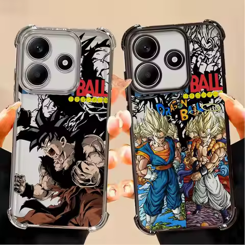 Clear Cover Phone Case for Xiaomi Redmi K80 Pro K80 5G A3X 14C A5 13C A3 Dragon Ball Cool Goku Patte