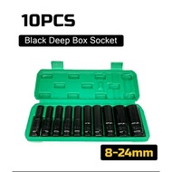 Spanar Box MLG 1024 10PCS 1/2" Impact Deep Socket Tool Set 10-24mm