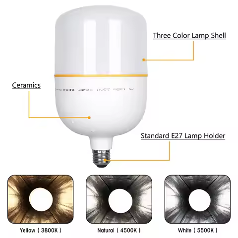 SH 135W 2-Color Temperature Photography Softbox LED Lighting Bulbs High Bright With E27 Base For Pho