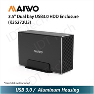 Maiwo 3.5'' Dual bay USB3.0 HDD Enclosure (K35272U3)