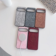 Magnetic Phone Casing Leopard Print Phone Case Cover for Google Pixel 9Pro XL Pixel 9 Pixel 6 Pixel 