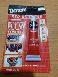 LEM DEXTONE RED SILICONE 30gr -LEM GASKET / LEM PAKING MESIN DEXTONE