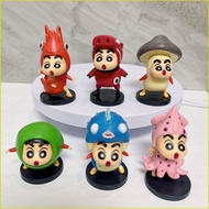 6pcs Crayon Shin-chan Action Figure Crayfish Mushroom Blowfish Octopus Model Dolls Toys For Kids Col