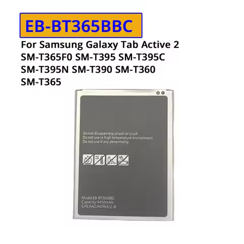 For Samsung Galaxy Tab Active 2 SM-T360 SM-T365F0 SM-T395N SM-T390 EB-BT365BBC EB-BT365BBE Capacity 