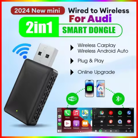 Wireless Carplay Adapter Android Auto Smart Dongle 2in1 For Audi A3 A4 A5 A6 A7 A8 Q3 Q4 Q5 Q6 Q7 Q8