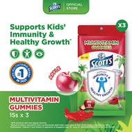 [3 Pack] SCOTT'S Multivitamin Gummies for Kids, Vitamin A, B6, C, D & Zinc, For Healthy Growth & Imm