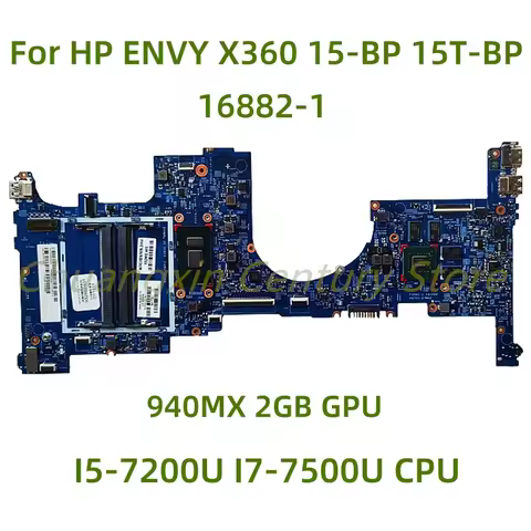 16882-1 motherboard Suitable for HP ENVY X360 15-BP 15T-BP 15M-BP Laptop with I5-7200U I7-7500U CPU 