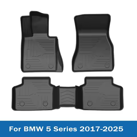 Rubber Car Floor Mats For bmw 5 Series F10 F11 F07 2018-2025 Waterproof 3D Car Mats All Weather Anti