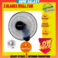 (PROMO) 16 Wall Fan With Pull String Control  16 Inch Auto Fan Wall Fan Kipas Dinding