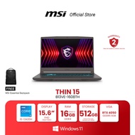 MSI NOTEBOOK Thin 15 B13VE-1608TH | 15.6" FHD | Intel Core i5-13420H | NVIDIA GeForce RTX 4050 | 16GB (8x2) DDR4 | 512GB NVMe PCIe SSD Gen4 | Windows® 11 Home (โน้ตบุ๊ก) [Preorder จัดส่งภายใน 7-15 วัน]