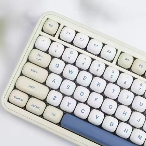 GMK Soy Milk Keycaps PBT Thermal sublimation OEM/Cherry/MDA/XDA/MOA/MOG Profile Big set Keycaps For 