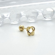 [Mandy] 14K Solid Volume Tragus Helix Conch Stud Piercing Earring, 585 Gold, Korean Made Jewelry
