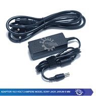 Sony Jack 6 mm Needle Model 19.5 Volt 2 Ampere Adapter