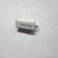 5 PCS / Biji Resistor KAPUR 5W 5 Watt 047 ohm 047ohm 047ohm 0.47ohm