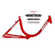 Minion Bike Cutting Sticker 4 Design Options