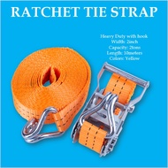Toyu Machinery 2'' 2T 10M 33 Feet Adjustable Ratchet Tie Down Cargo Lashing Belt Straps 15 By 15 Cm