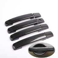 For Nissan Navara Frontier D40 2005-2013 Carbon Fiber Chrome Car Door Handle Cover Stickers Styling Accessories