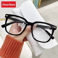 【Myopia 50 To 600 Degrees】European and American Square Frame Eyeglasses Korean Style Oversized Slimm