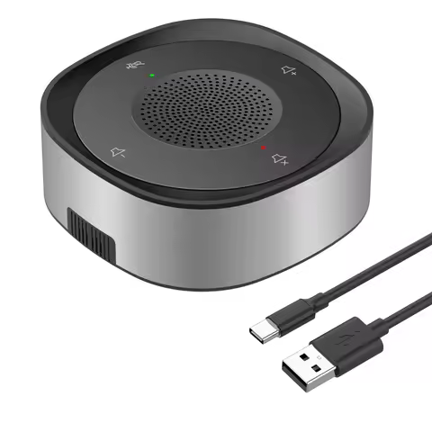 USB Conference Speaker Microphone Wired Touch Key Omni Mic Directional High Volume Pickup PnP For La