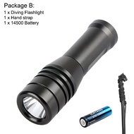 Asafee 800LM DM008 Ultra Bright MINI L2 LED Scuba Diving Flashlight Rotary Switch uses14500 Battery