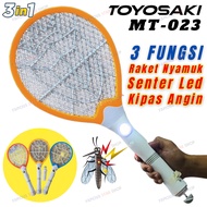 Mosquito Trap Raket Nyamuk 3 Fungsi-Lampu LED-Kipas Angin TOYOSAKI MT-023 Raket Nyamuk Charger