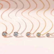 Wholesale Bubble Women's Pendant Au750 Pendant Gold Necklace Water Shell Diamond Round 18K Gold Colo