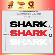 Shark helmet Sticker Reflective Stiker motor kalis air Waterproof kereta car Laptop phone case Vinyl Decal