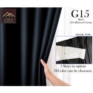 HOOK Type Modern Langsir Curtain Semi Blackout Langsir Pintu Door Curtain Tirai Tingkap/Langsir murah/Langsir rumah-G15