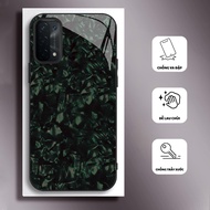 Ốp Lưng cho OPPO A74 A74 5G A95 Mặt kính cường lực cao cấp HOẠ TIẾT CẨM THẠCH