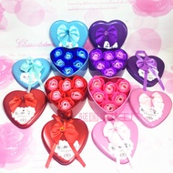 christmas gift box christmas gift ideas Christmas Valentine's Day Gift 6 Rose Soap Flower Tinplate G
