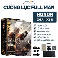 Honor X6A, X6B tempered glass, full screen transparent, anti-blue light | Screen protector - Clickon