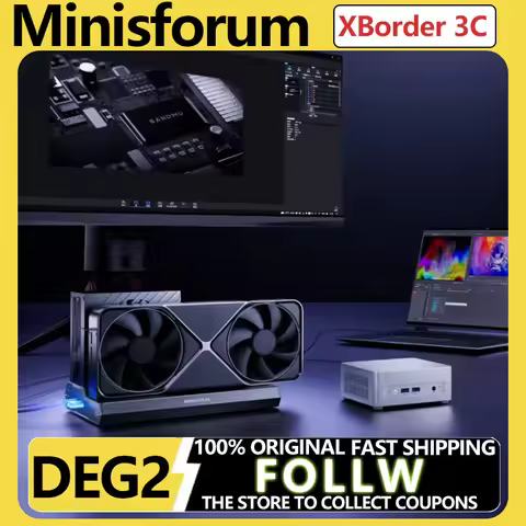Minisforum DEG2 eGPU Enclosure Thunderbolt5 OcuLink Dual Connection Graphics Expansion Dock Power Su