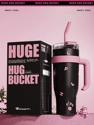 Blackpink starbucks tumbler Stainless Steel 1200ml huge bucket Eyedropper cup