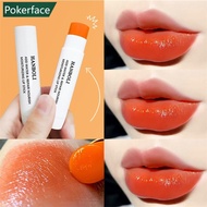 POKERFACE Color Changing Waterproof Lipstick Orange Moisturizer Lip Balm Long Lasting Nourish Protec