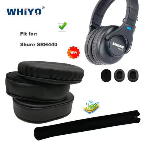 Replacement Ear Pads for Shure SRH440 SRH-440 SRH 440 Headset Parts Leather Cushion Velvet Earmuff E