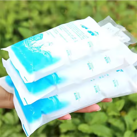 10pcs/set cheap Insulated reusable dry cold ice pack gel cooler bag Chiller for lunch box food cans 