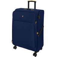 【Lamada 藍盾】28吋 限量款輕量都會系列布面旅行箱/行李箱(藍)送1個後背包#年中慶