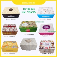100 Pcs Cake Boxes Size 15x15, Snack Boxes 15x15 Kotak Kek Kotak Snek