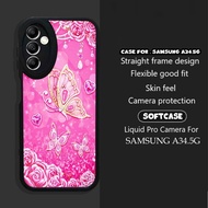 Samsung A34 5G Case Motif [BUTERFLY] 2D Latest Samsung A34 5G Casing Softcase Samsung A34 5G Softcas