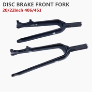 Litepro Carbon Fiber Disc Brake Front Fork Bicycle 20 22 Inch 406/451 M18*1.25 Folding Bike Front Fork Accessries