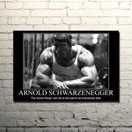 Arnold Schwarzenegger Bodybuilding Motivational Quotecanvas Poster Print 1x X Gym Room Fitness Sport